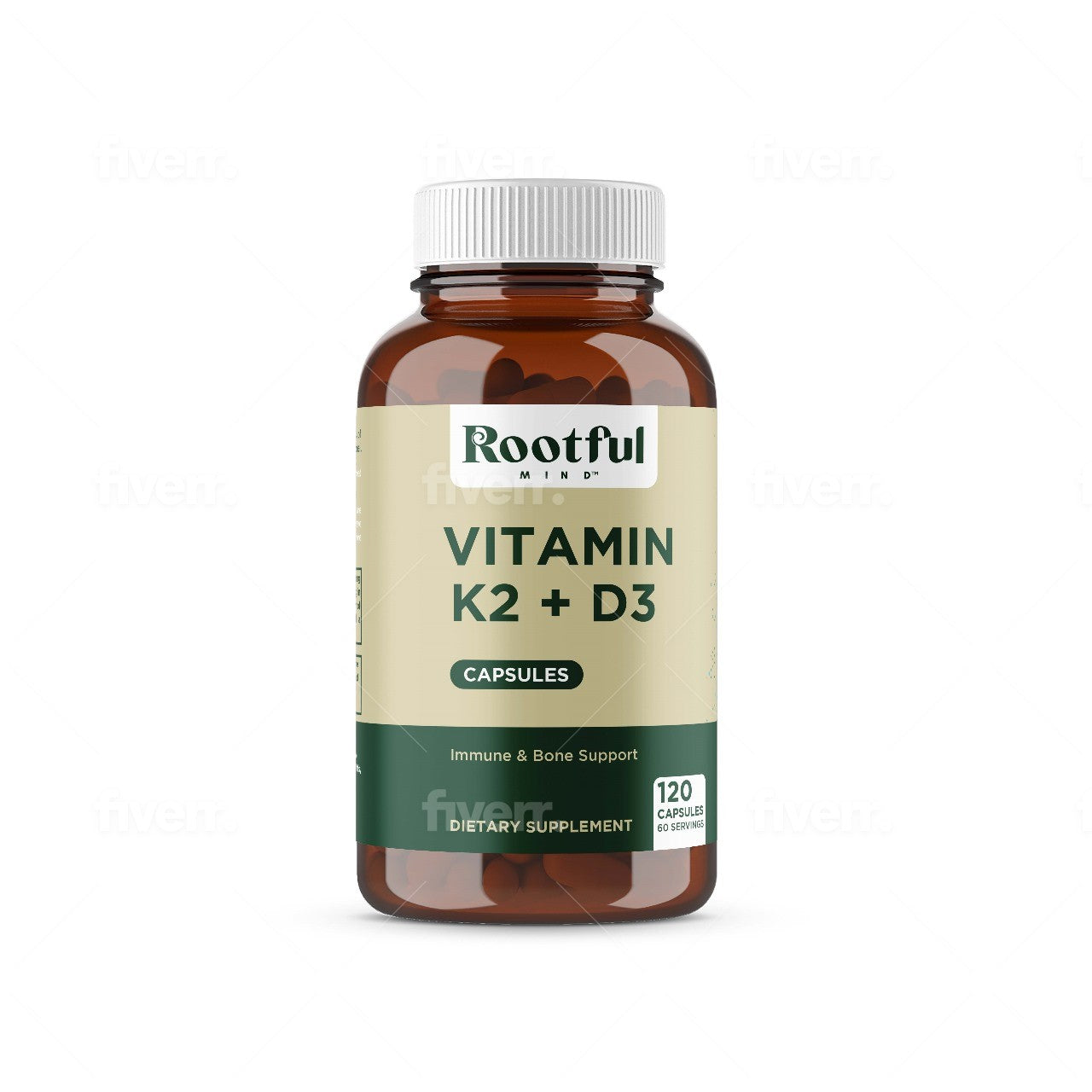 Vitamin K2 + D3 Capsule - 60 Count